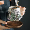 Floral Harmony Stoneware Mug