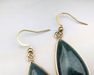 Moss Agate Teardrop Earrings