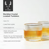 Meridian Crystal Gold Rimmed Lowball Tumblers Set of 2