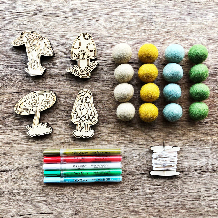 DIY Craft Kit - Mushroom Garland