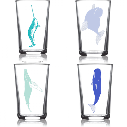 Whales Colors European Wine Juice Taster Rocks Shot Glass