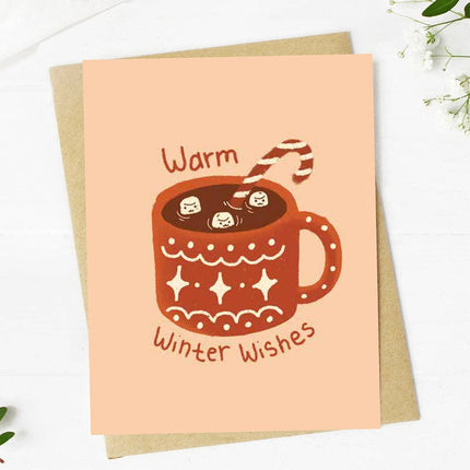 Warm winter wishes Holiday Mug Card