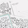 Color-In Postcard Kit - Kids Thank You