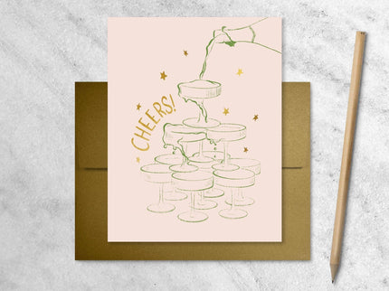 Champagne Tower Card