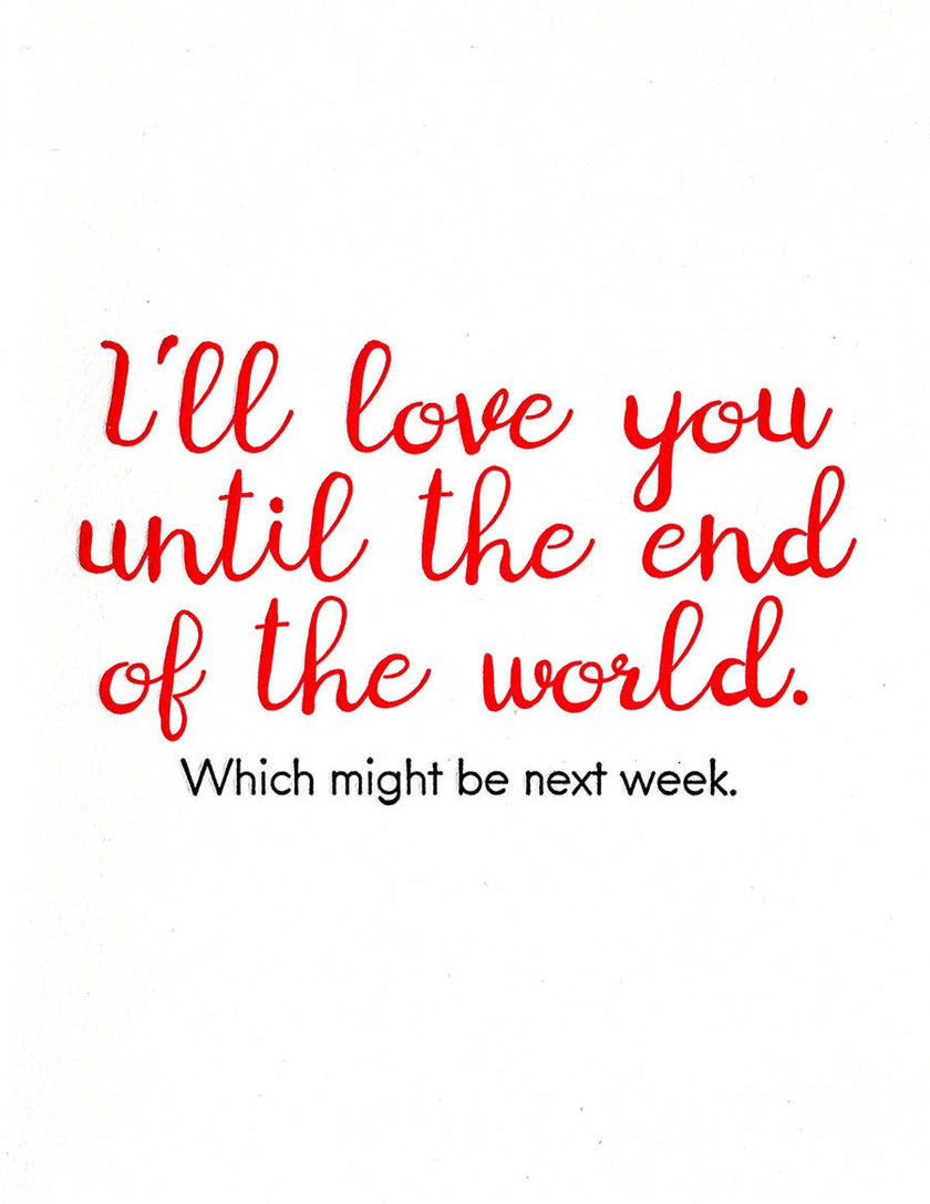 End of the World Greeting Card