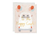 Away They Go wedding greeting card