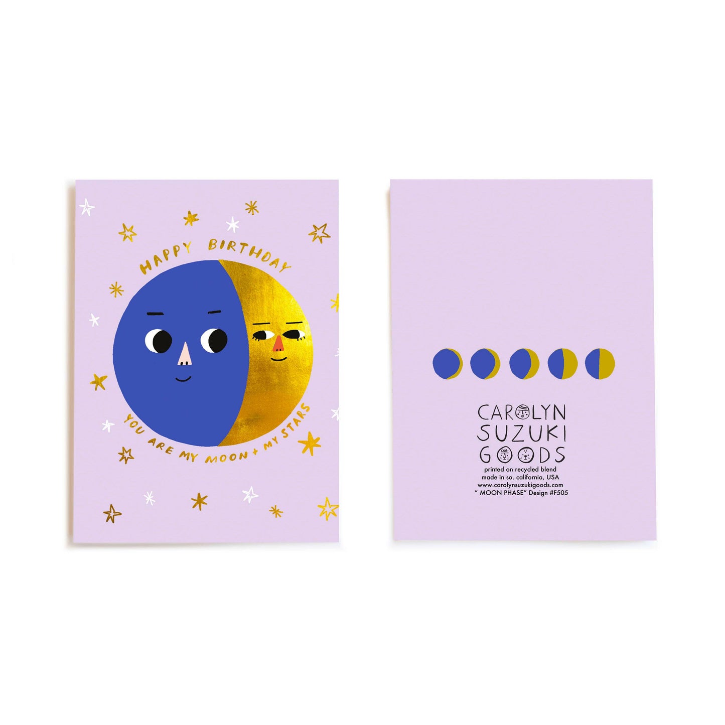 MOON PHASES Birthday Card HIVE Co