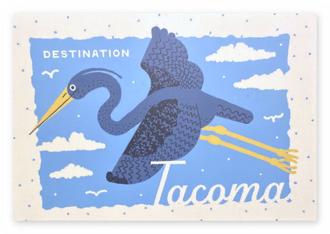 Destination Tacoma Heron Postcard