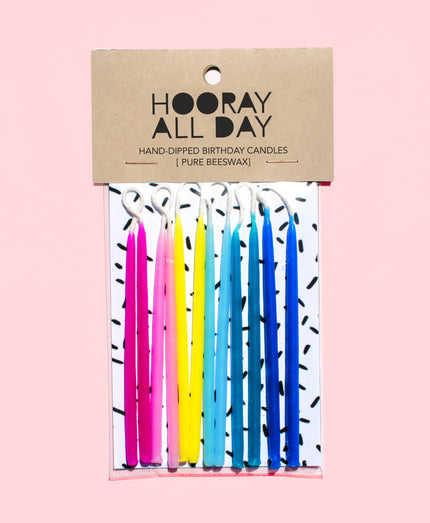 100% Beeswax Hand-Dipped Birthday Candles