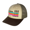 Tacoma Stripes and Trees Curved Billed Trucker Cap