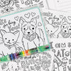 Color-In Postcard Kit - Kids Thank You