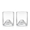Pacific Northwest Mountain Themed Crystal Tumblers Set of 2