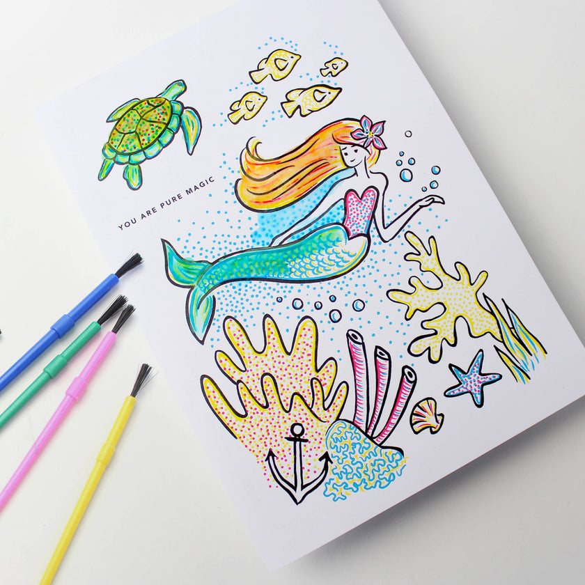 Paint With Water Mermaid Birthday Card