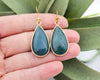 Moss Agate Teardrop Earrings