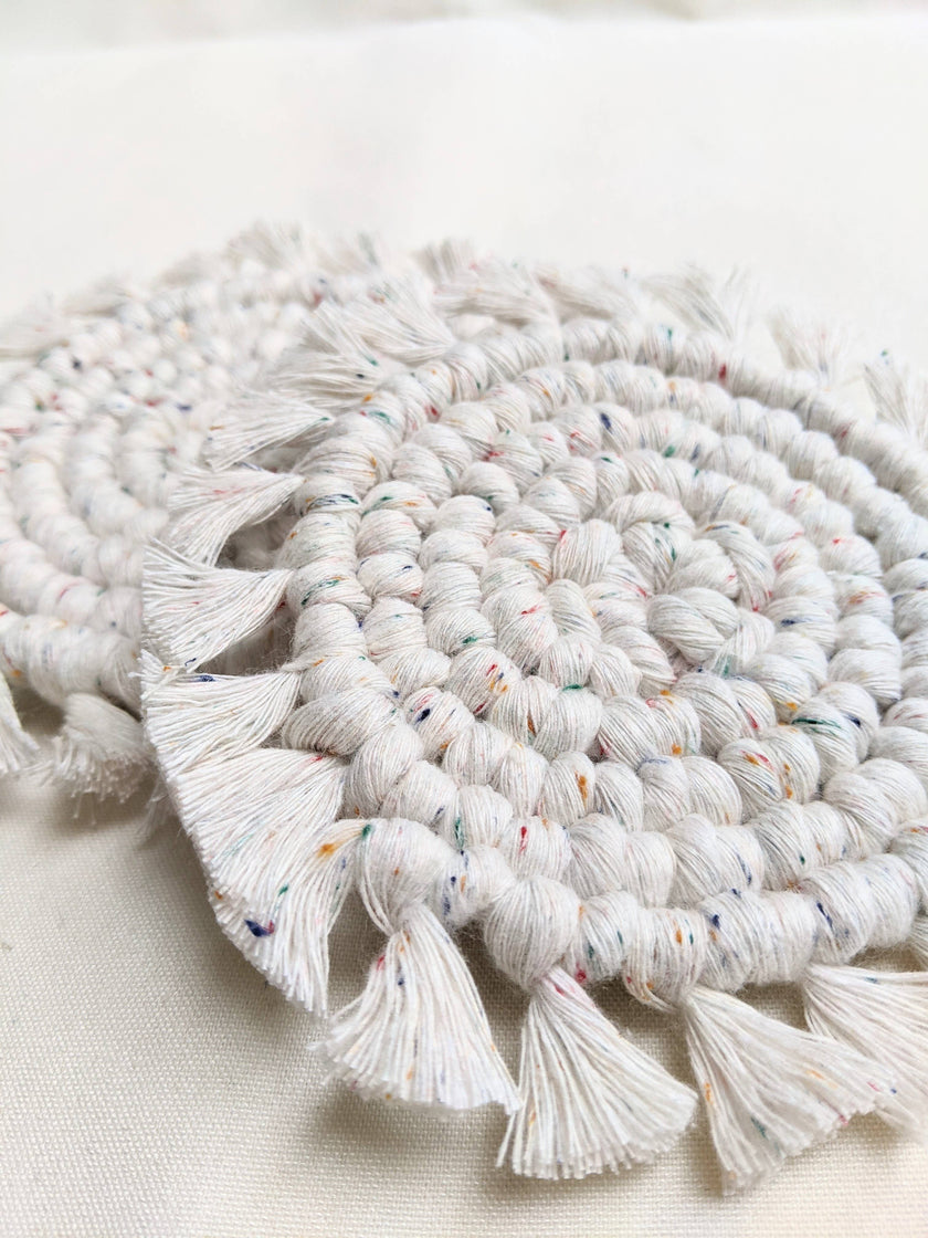 Macrame Coaster Set of 2