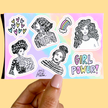 Girl Power Feminist Sticker Sheet