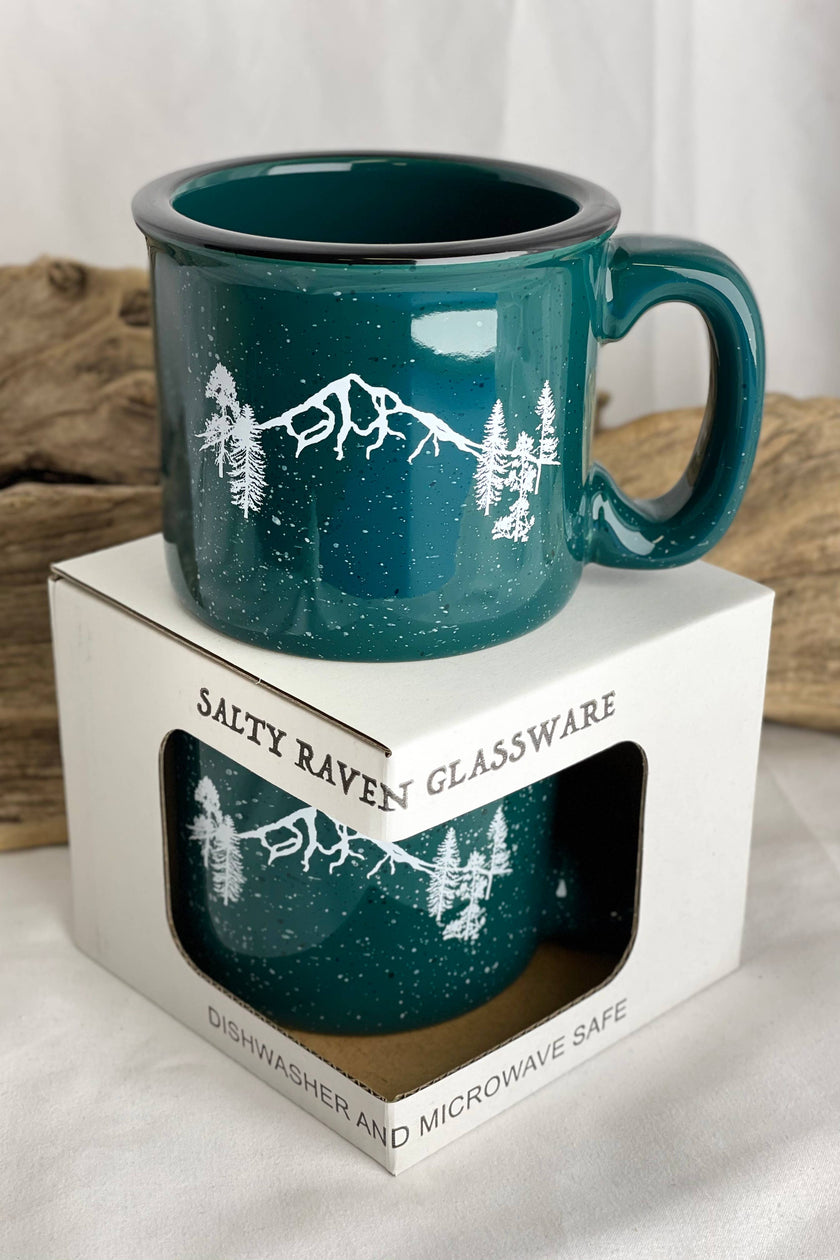 Mountain Forest Campfire Mug