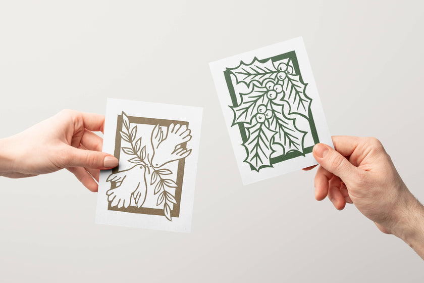 Holly Branch Holiday Card