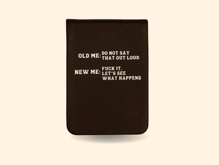 Old Me Vs New Me - Leatherette Pocket Journal