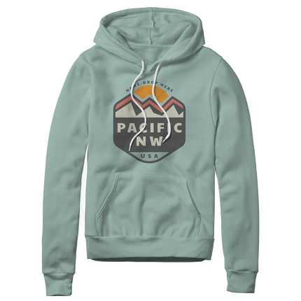 Sun over Mountain Stamp Premium Hoodie