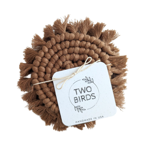 Macrame Coaster Set of 2 - image 11