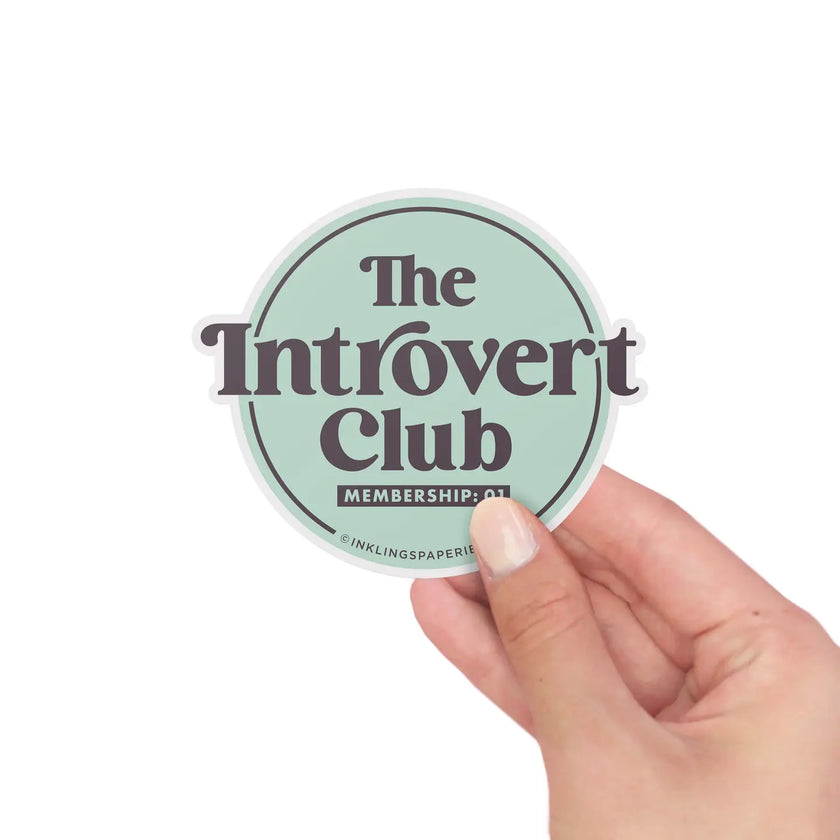 Introvert Club Vinyl Sticker