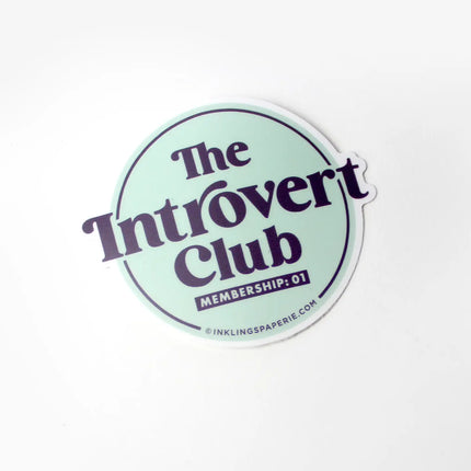 Introvert Club Vinyl Sticker