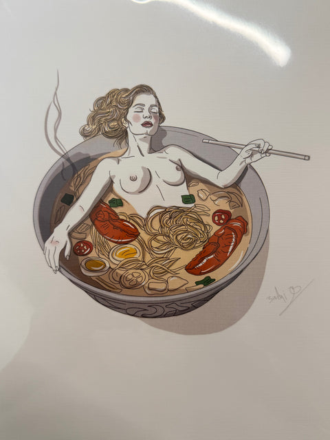 Ramen Bath Print