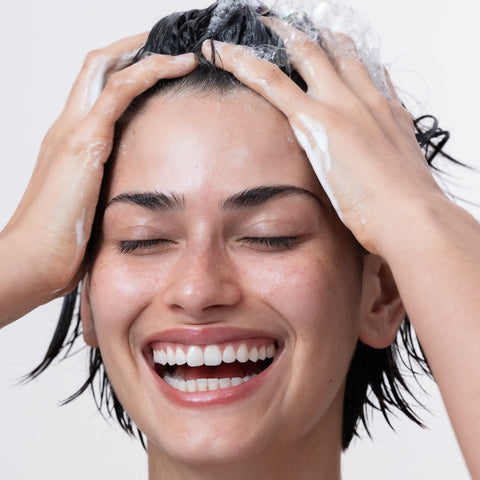 Shampoo in use