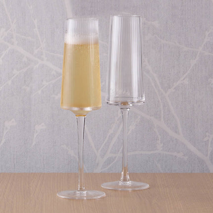 Set of 2 Empire Clear Champagne Flutes