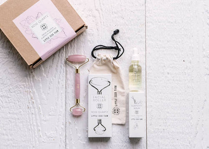 Rose Quartz Roller + Elasticity Serum Gift Set