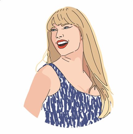 Taylor Swift Blue Magnet