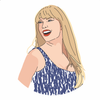 Taylor Swift Blue Magnet