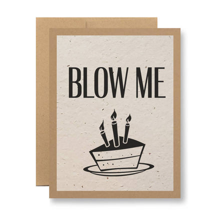 Birthday Card - Blow Me - Seed Paper Card