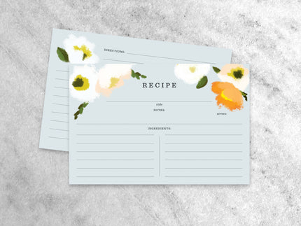 Poppies Recipe Cards - Pack of 12